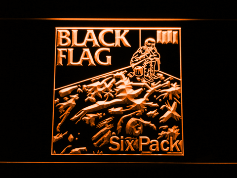 Black Flag Six Pack LED Neon Sign